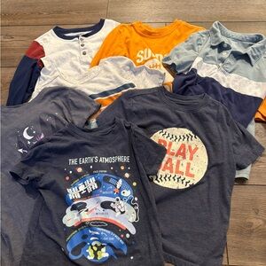 Cat & Jack Kids Short Sleeve Tees - Blue, Orange, Gray